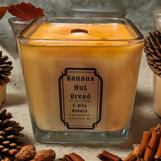 Banana Nut Bread 12 oz Wooden Wick Candle