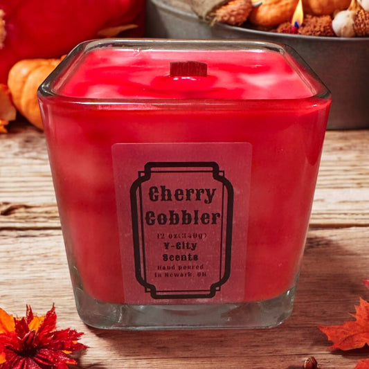 Cherry Cobbler 12 oz Wooden Wick Candle