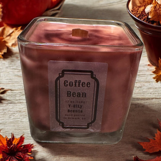 Coffee Bean 12 oz Wooden Wick Candle