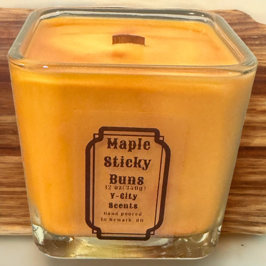 Maple Sticky Buns 12 oz Wooden Wick Candle