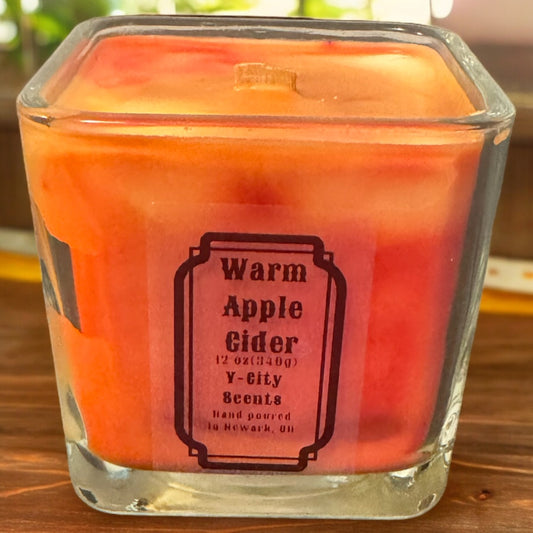 Warm Apple Cider 12 oz Wooden Wick Candle